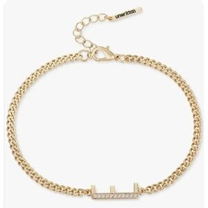 E Initial Cubic Zirconia Crystal Bracelet